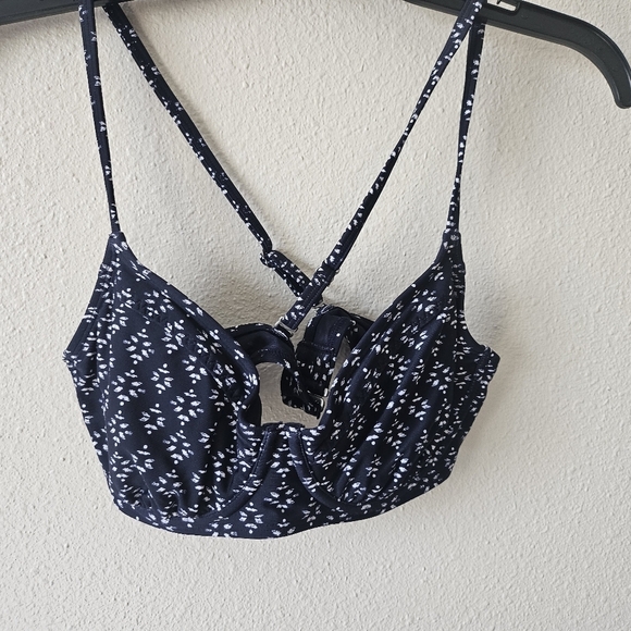 Athleta Women's Navy Taza Kaimana Ruched Bikini Top Size 34BC. - Picture 2 of 10